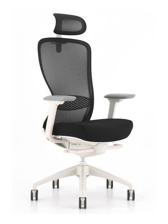 ErgoAction Action Chair VX Καρέκλα Γραφείου με Ανάκλιση και Ρυθμιζόμενα Μπράτσα White / Μπλε