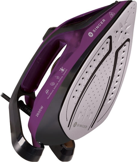 Singer Steam Iron 2600W with Ceramic Plate and Continuous Steam Supply 30g/min