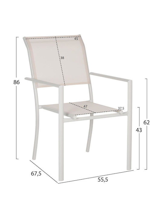 Маса Стабилна Polywood със Скелет от Алуминий Taber Бял 200x94x75бр