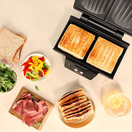 Krups Sandwichmaker für for 2 Sandwiches Sandwiches 850W Schwarz