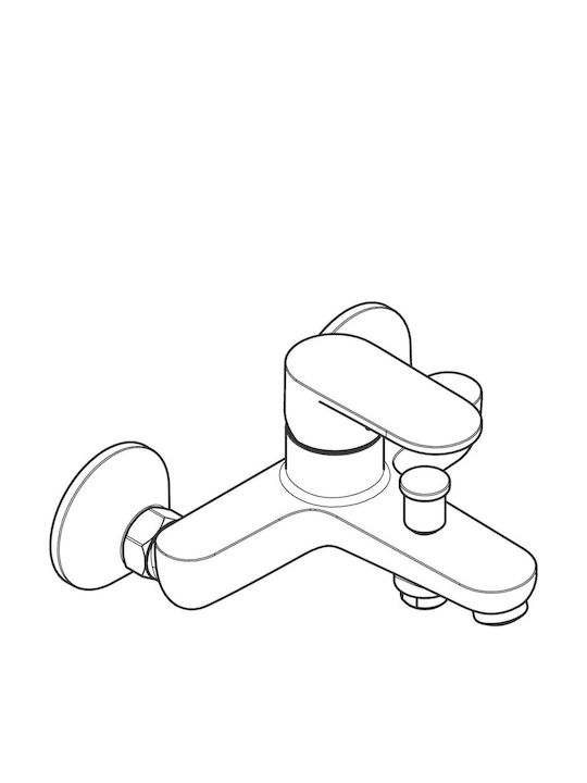Hansgrohe Αναμεικτική Μπαταρία Μπανιέρας Ασημί