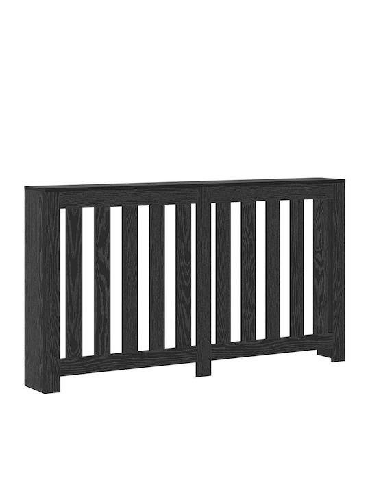vidaXL Radiator Cover Made of Particleboard Black 149x20x82cm