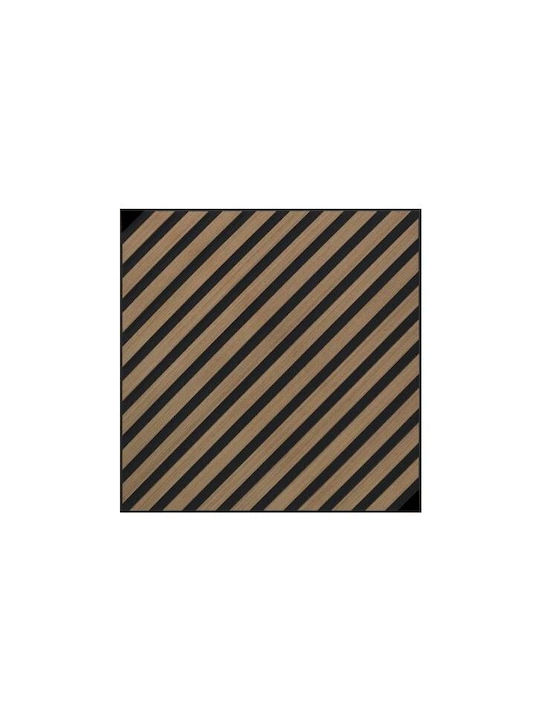 3D Wall Panel from MDF Screw-on with Glue Brown 60x60x2cm