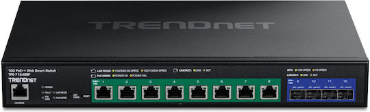 Trendnet TPE-7124SBF L2 PoE Switch με 8 Θύρες Gigabit (10Gbps) Ethernet και 4 SFP Θύρες