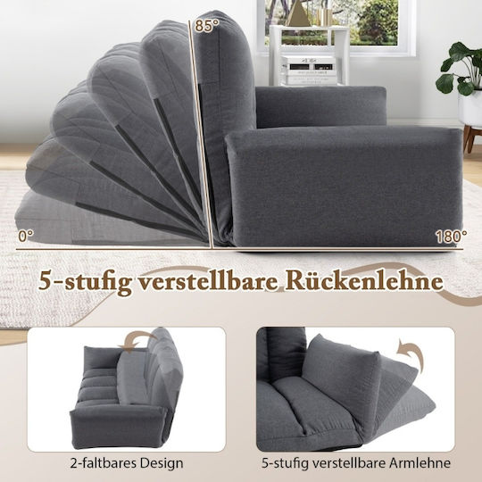 Multifunctional Bean Bag Chair Gray 119x76x60cm