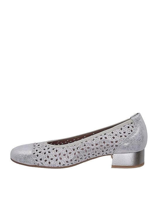 Lederne Damen Ballerinas in Gold Farbe