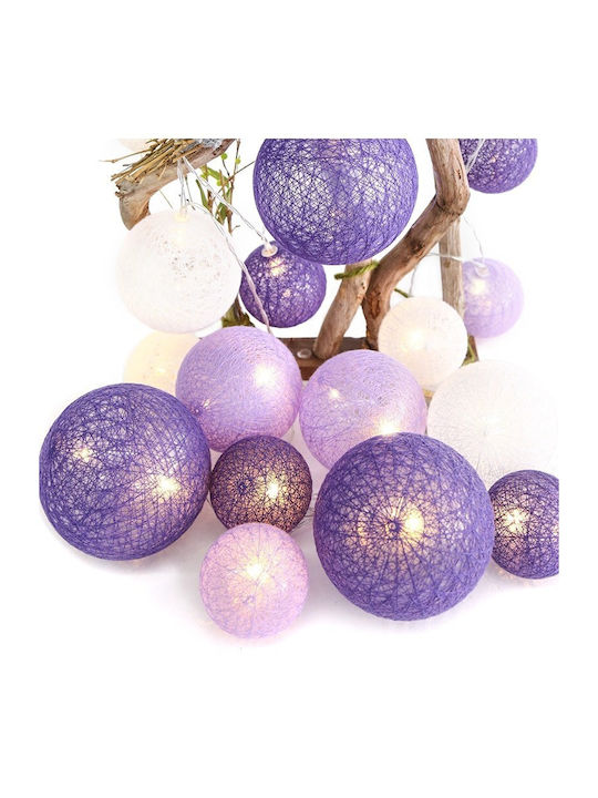 20 Lights LED 2.85m. Warm White in String 1pcs