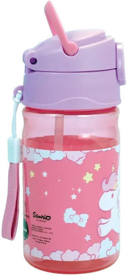 Gim Hello Kitty Kids Water Bottle Hello Kitty Plastic with Straw Hello 350ml