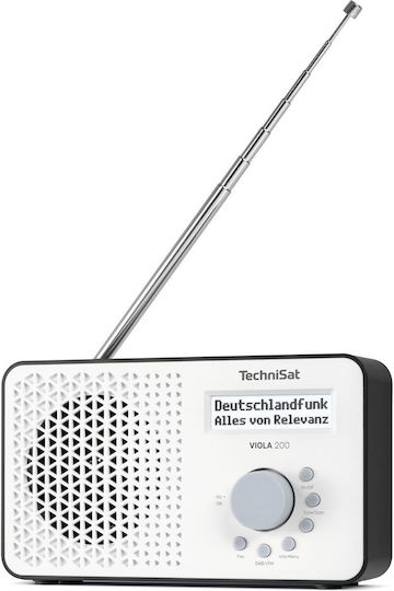 Technisat Viola 200 Επιτραπέζιο Ραδιόφωνο Μπαταρίας DAB+ Λευκό