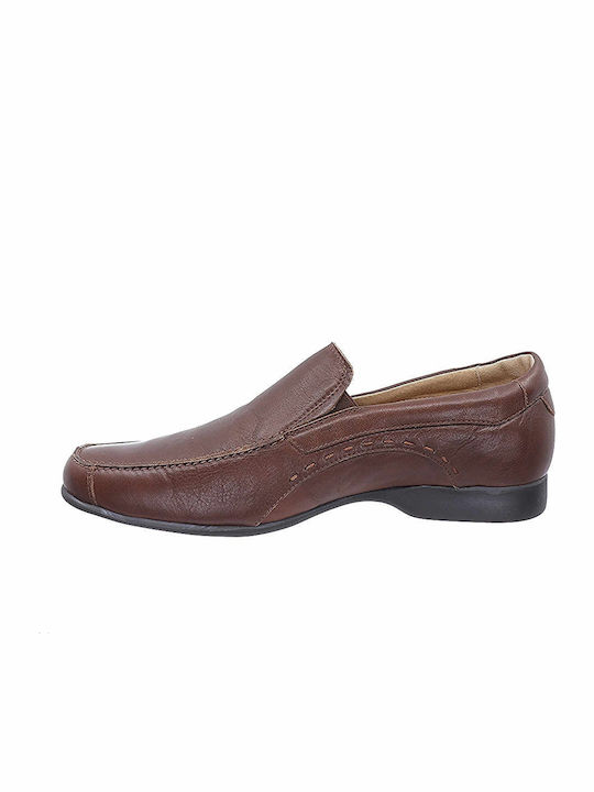 Leder Herren Mokassins in Tabac Braun Farbe