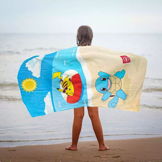 Pokemon Squirtle Pikachu Kids Beach Towel 140x70cm