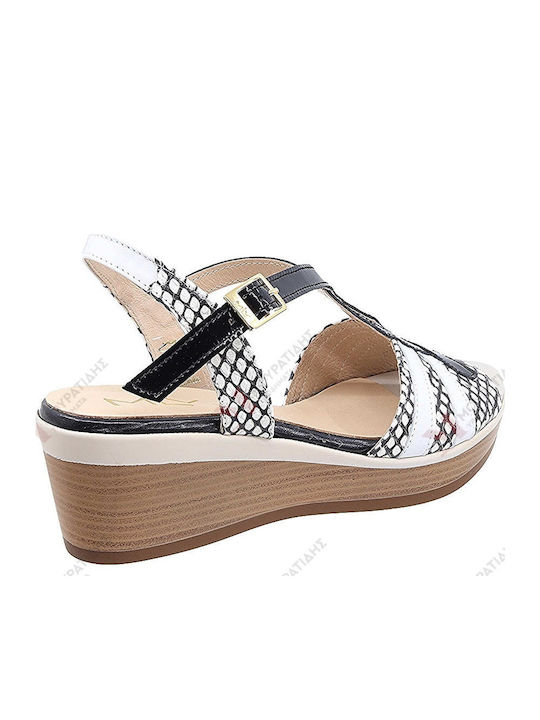 Women's Leather Platform Shoes Black