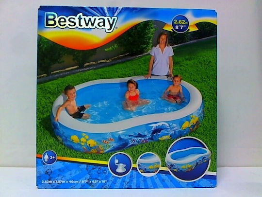 Bestway Children's Swimming Pool PVC 544L Inflatable 262x157x46cm Blue Bottom