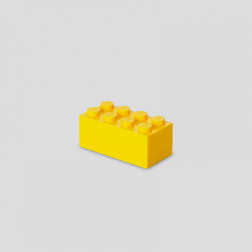 Room Copenhagen Lego Mini Box 8 Пластмасово детско контейнерче за храна Жълт x x 4.3cm