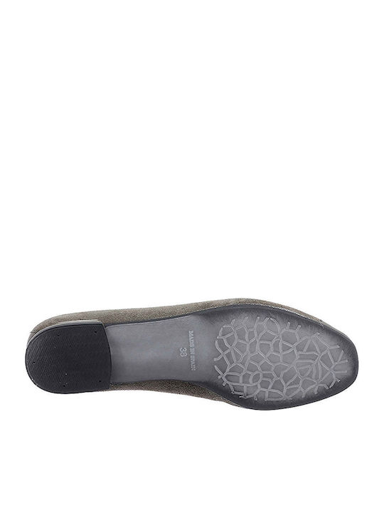 Leder Pumps mit Riemchen Grün