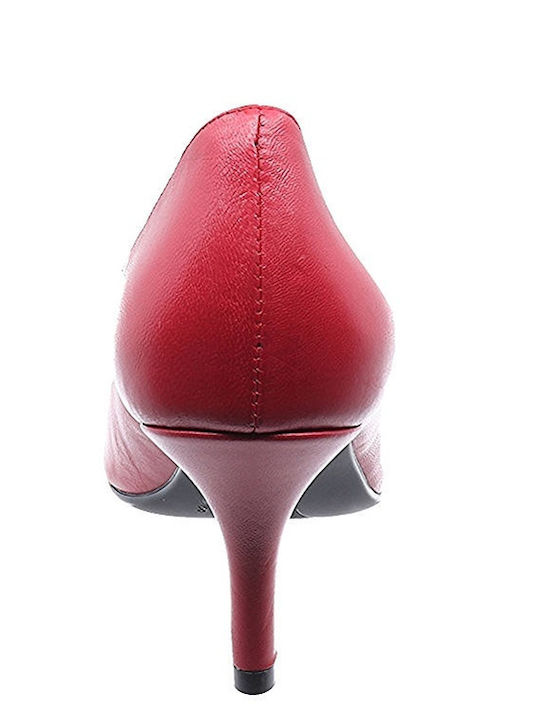 Leder Pumps Rot
