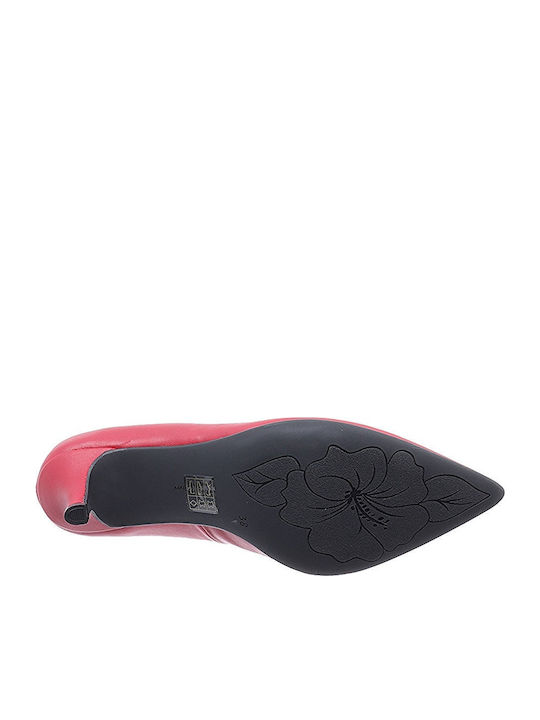 Leder Pumps Rot