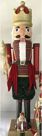 Iliadis Weihnachts-Nussknacker Rot aus Kunststoff Höhe 28cm.