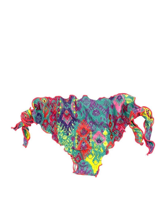 Bikinihosen Slip mit Schnürung Aztec
