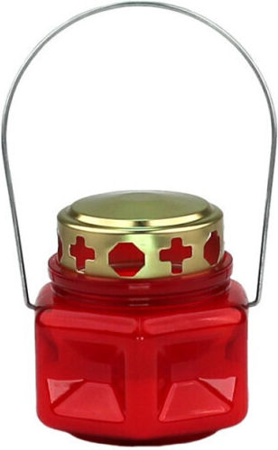 Lantern with Candle for the Holy Light 9x8.5cm Homie 57485