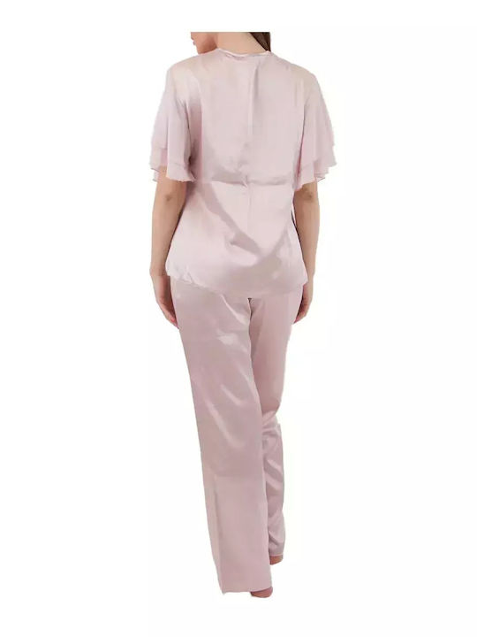 FMS Set De Pijamale Dama De Vară Nupțial Culoarea Mărului Copt BT915P-SAP.MILO