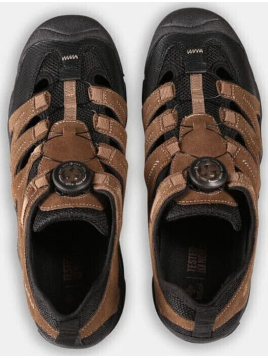 Leder Herrensandalen in Braun Farbe