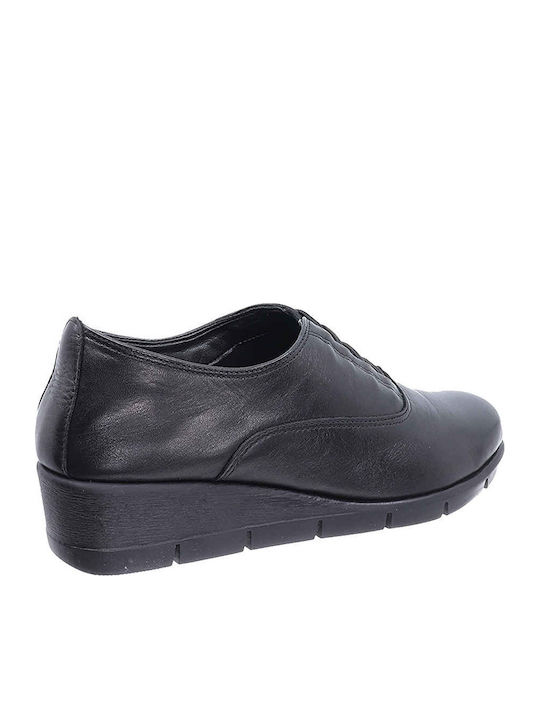 Anatomische Damen Slip-Ons Leder Schwarz