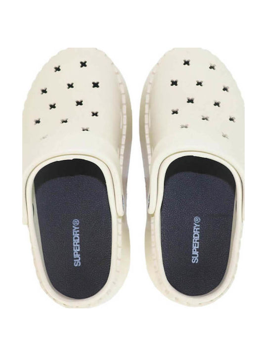 Superdry Pura Moqs 2400/mcq 1200 Slide Shoes Women Clogs Beige