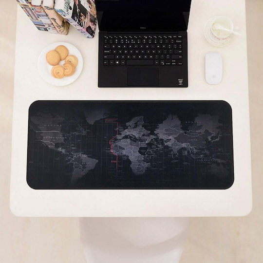 Padea Pentru Mouse Gaming Design Hartă Mondială XXL (800mm) Neagră ED026