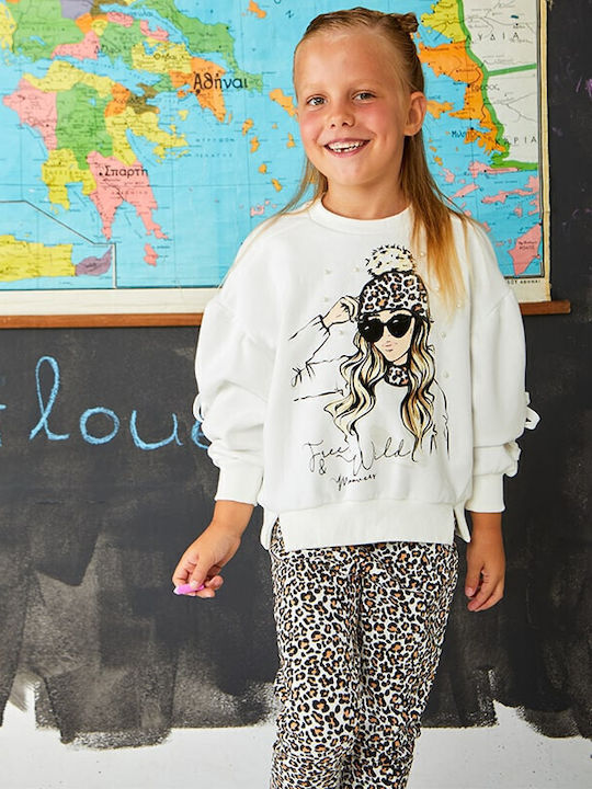 Kids' Set with Leggings Summer 2pcs Ecru Moovers