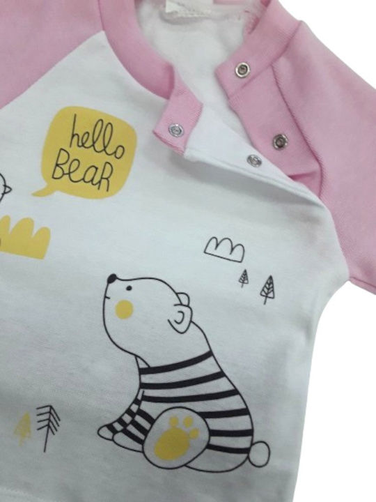 Παιδικό Σετ με Παντελόνι Χειμερινό 2τμχ Ροζ Hello Bear