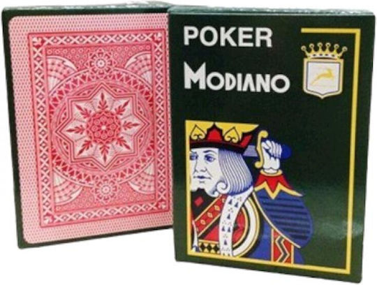 Playing Cards Modiano Cristallo Plasticized Single Red 303106