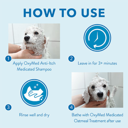 Tropiclean OxyMed Anti-Itch Medicated Oatmeal Dog Shampoo 355ml