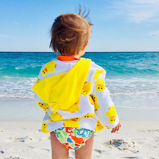 Zoocchini Swim Coverup Upf50+ Puddles Duck 0-24 Μηνών Zoo12312