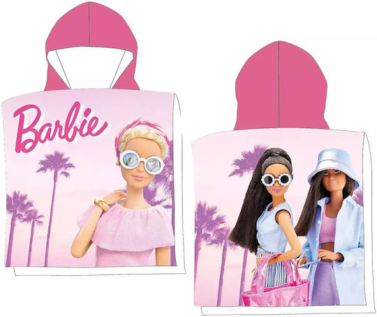 Barbie Kids Beach Poncho Barbie Pink 100 x 50 cm