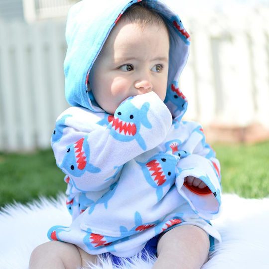 Zoocchini Poncho de Plajă UPF50+ Rechin 0-24 Luni Zoo12311