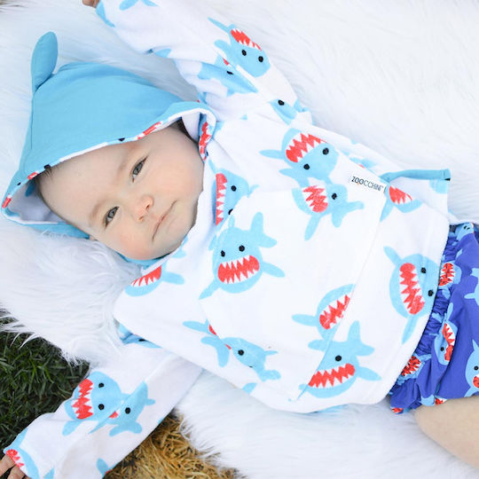 Zoocchini Poncho de Plajă UPF50+ Rechin 0-24 Luni Zoo12311