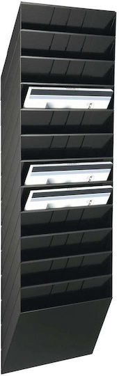 Durable Θήκη Περιοδικών Αρχείου Μαύρη 104.5x9.5x34.8εκ.