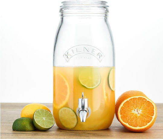 KIlner Βάζο Γενικής Χρήσης με Αεροστεγές Καπάκι Γυάλινο Διάφανο 3000ml