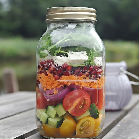 KIlner Ваза за Обща Употреба с Капак Стъклена Прозрачна 1000ml