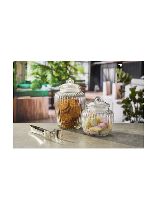 Leone Vase General Use with Lid Glass Transparent 220ml