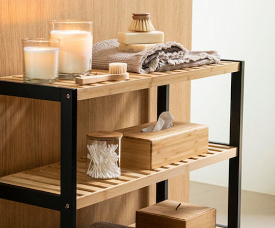 Set aus klaren Glasbehältern mit Holzdeckel Andrea House 2-teilig