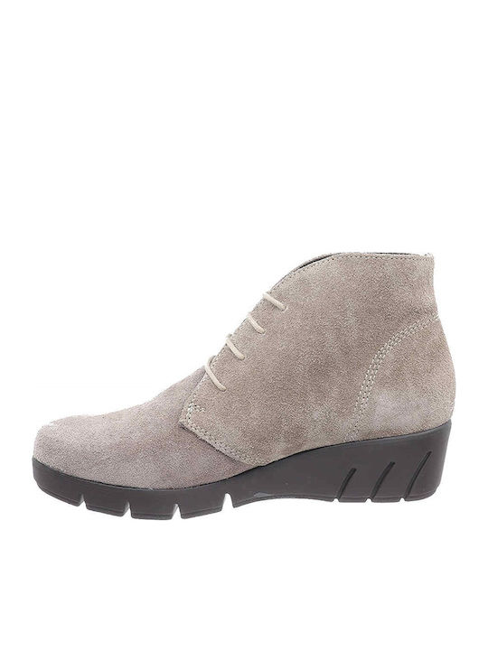 Leder Stiefeletten Damen Schwarz