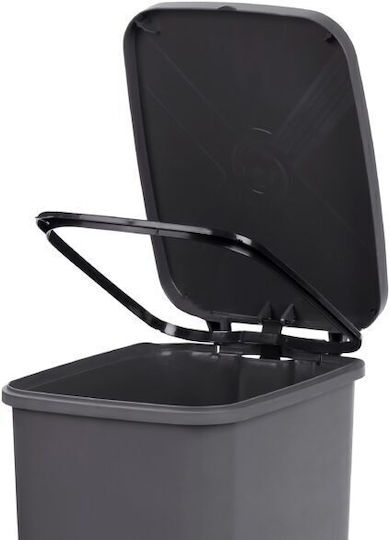 Homeplast Пластмасово Кошче за Боклук с Педал Сиво 52 lt