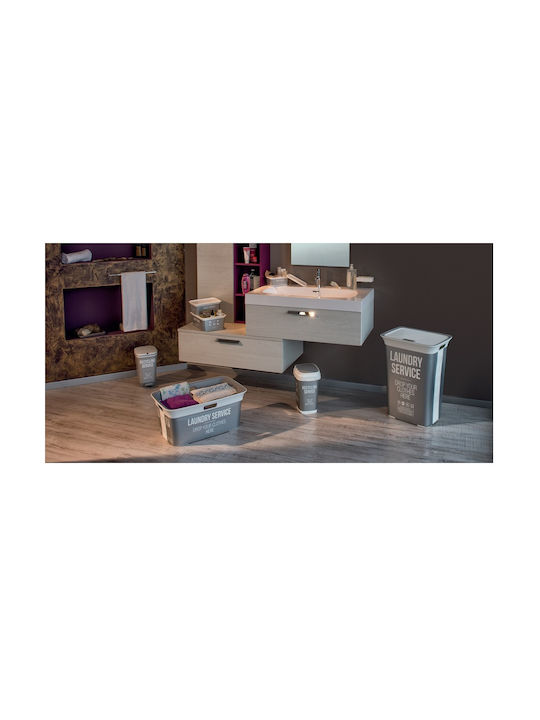 Kis Home Service Κάδος Απορριμμάτων Πλαστικός με Πεντάλ Ασημί 10lt