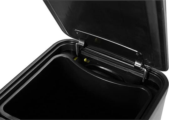 Eko Κάδος Eco Slim Απορριμμάτων από Ανοξείδωτο Ατσάλι με Πεντάλ Silver Matt 45lt