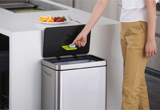 Eko Coș De Gunoi X-Cube VB 936840 De Reciclare Din Oțel Inoxidabil Cu Pedală Alb 40lt