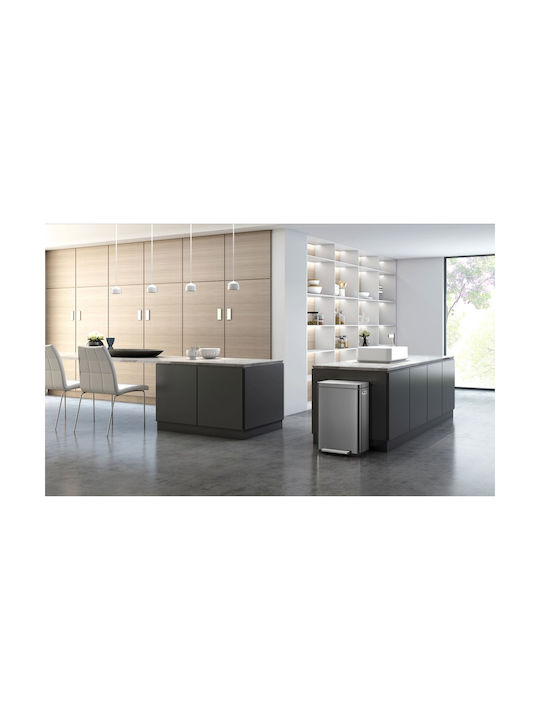 Eko Coș De Gunoi X-Cube VB 936845 Din Oțel Inoxidabil Cu Pedală Argintiu Mat 45lt
