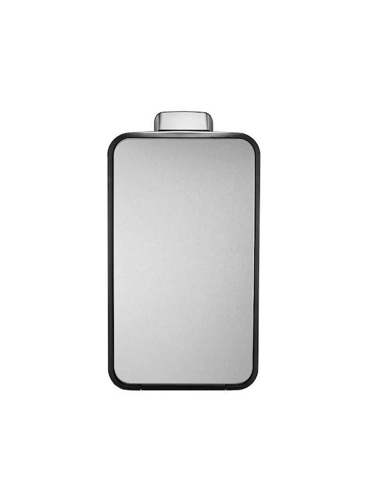 Eko Eco Slim Abfalleimer Recycling aus Edelstahl mit Pedal Silver Matt 40Es 1Stück