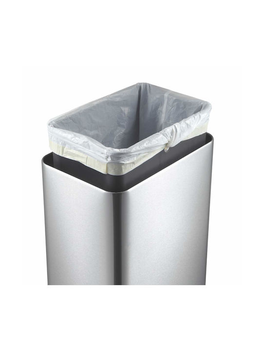 Eko Phantom Coș de Gunoi din Oțel Inoxidabil Silver Matt 45lt 1buc